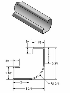 1 3/4" Radius Corner Post w/ return legs