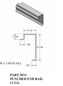 5 7/16" Punched End Rail
