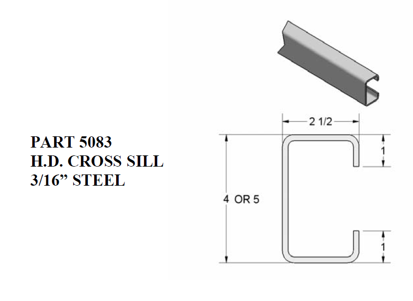 Heavy Duty Cross Sill w/ Return Legs