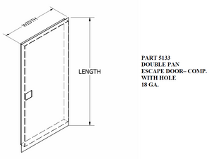Double Pan Escape Door With Hole