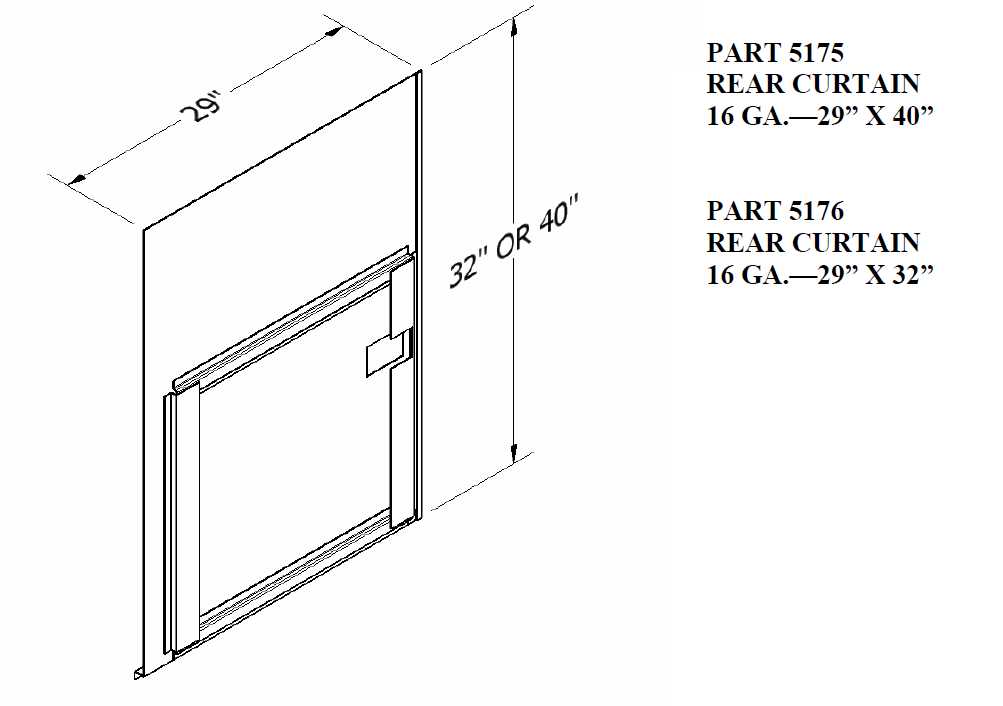 Rear Curtain Door