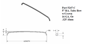 5" Radius Crowned Tube Bow