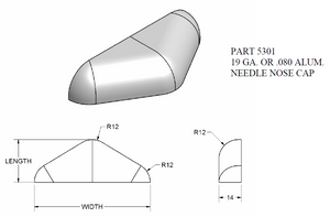 12" RA x 12" RA Needle Nose Cap