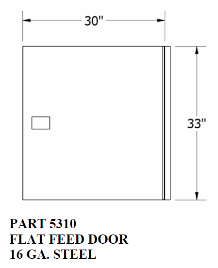 Flat Feed Door