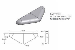 12" RA x 6" RA Needle Nose Cap
