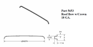 Hat Section Roof Bow w/ Crown