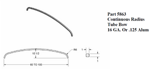6" Ra - Continuous Radius Tube Bow