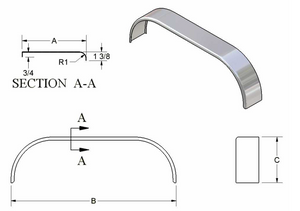 Tandem Single Radius Fender - 6200 Series