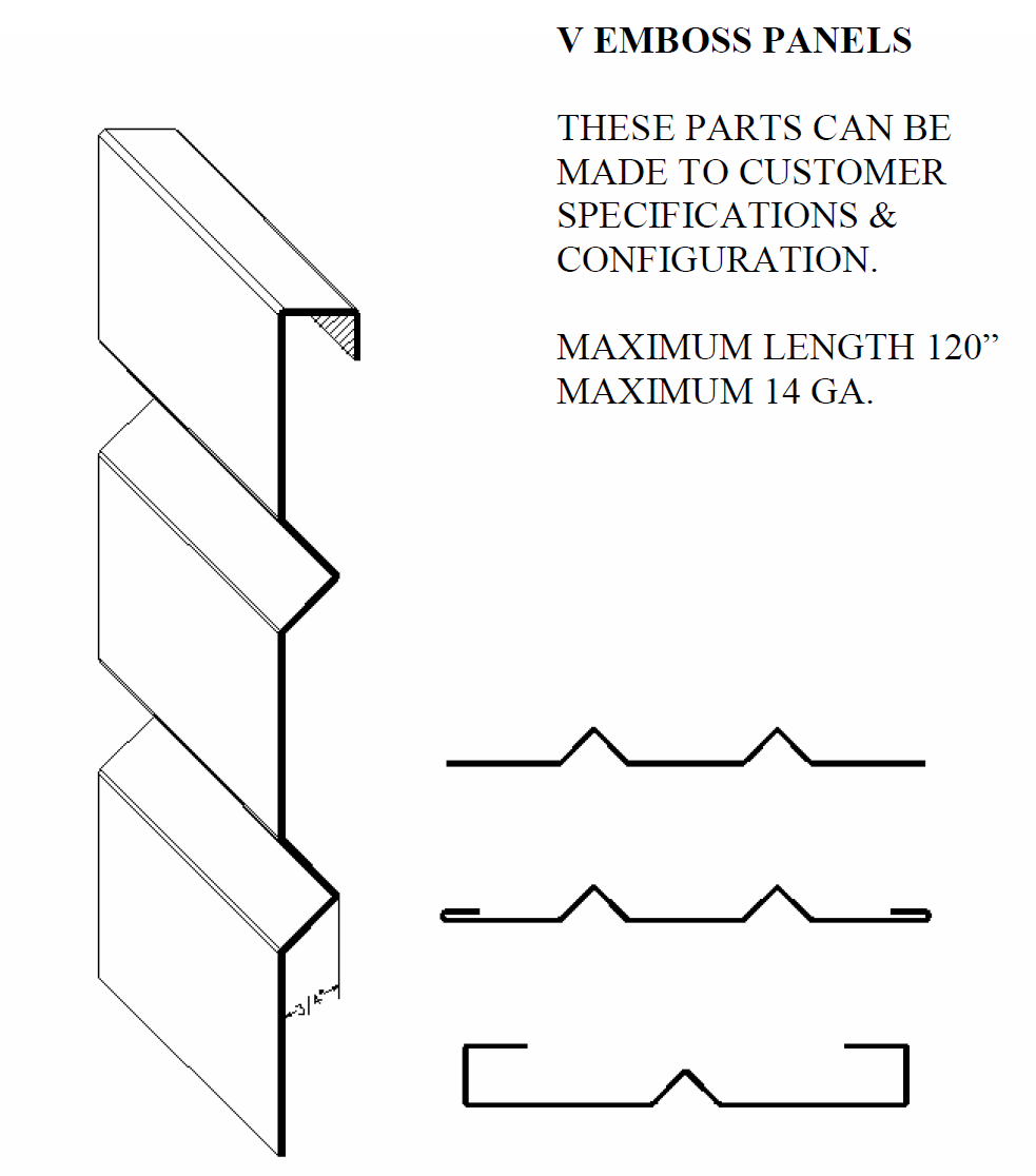 V Emboss Panels – Kampco Steel Products